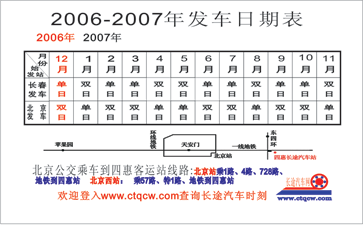 北京（四惠站）到长春名片正面