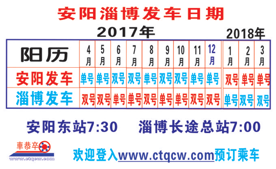 淄博到安阳名片正面
