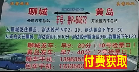 聊城到黄岛名片正面