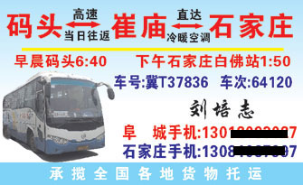 码头到石家庄名片正面