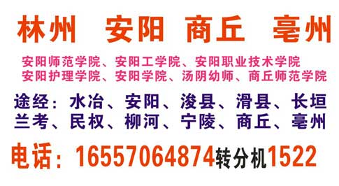 亳州到林州名片正面